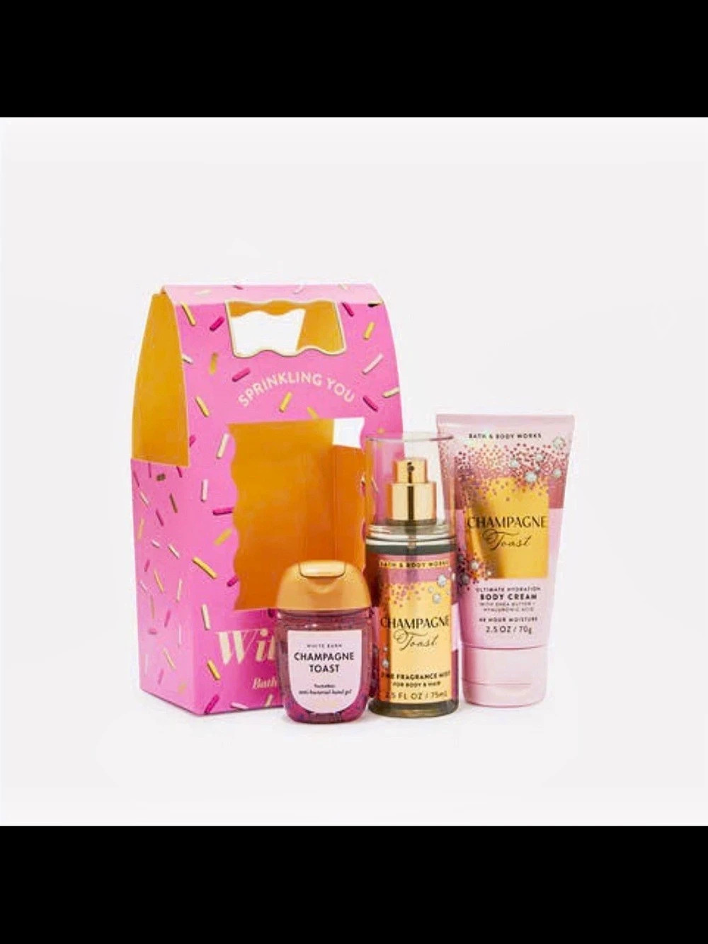 Bath & Body Works Champagne Toast With Love Gift Set NWT Pink